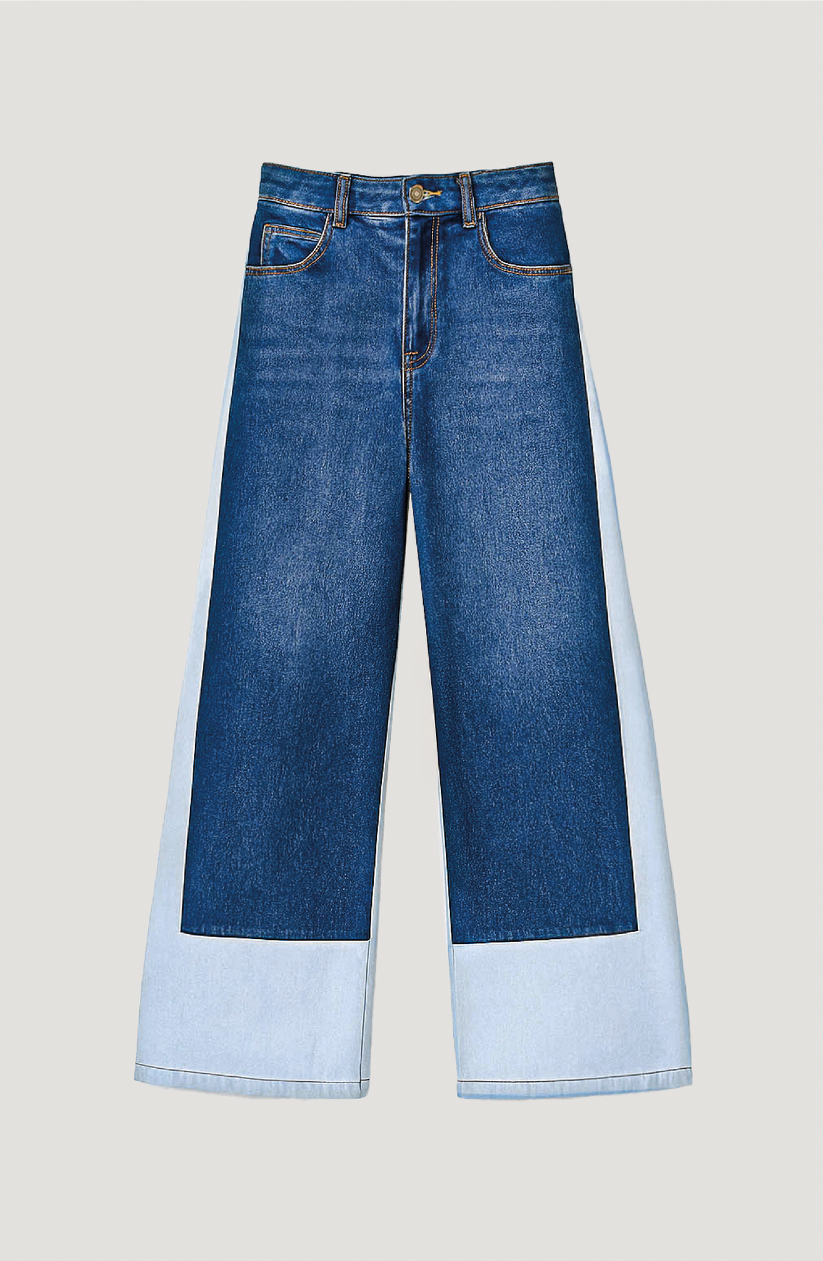 Pantalón Bicolor Franja White