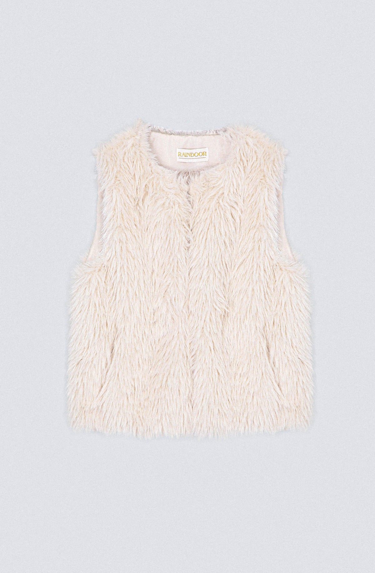 Campera Sin Mangas Pelo White