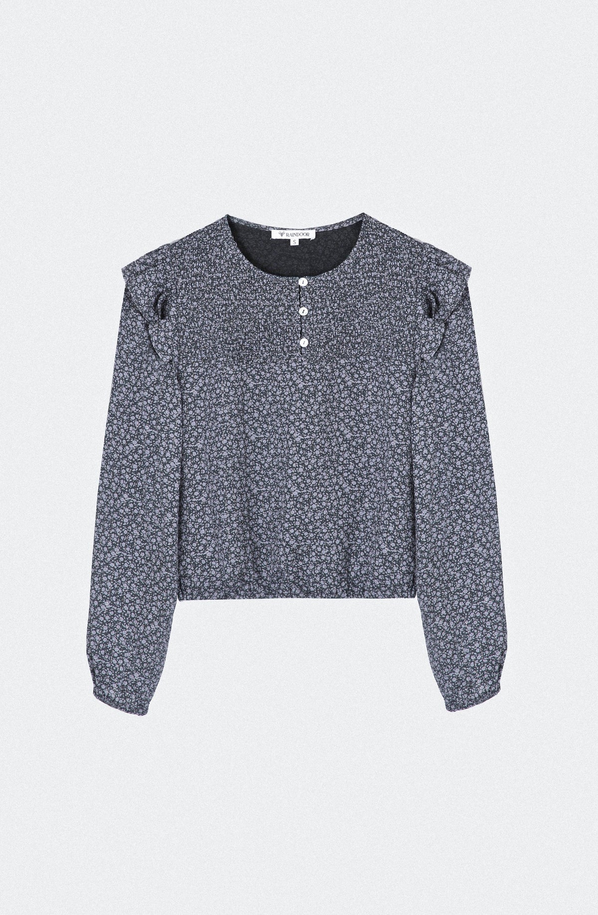 Blusa Estampada Vuelo Lurex Grey