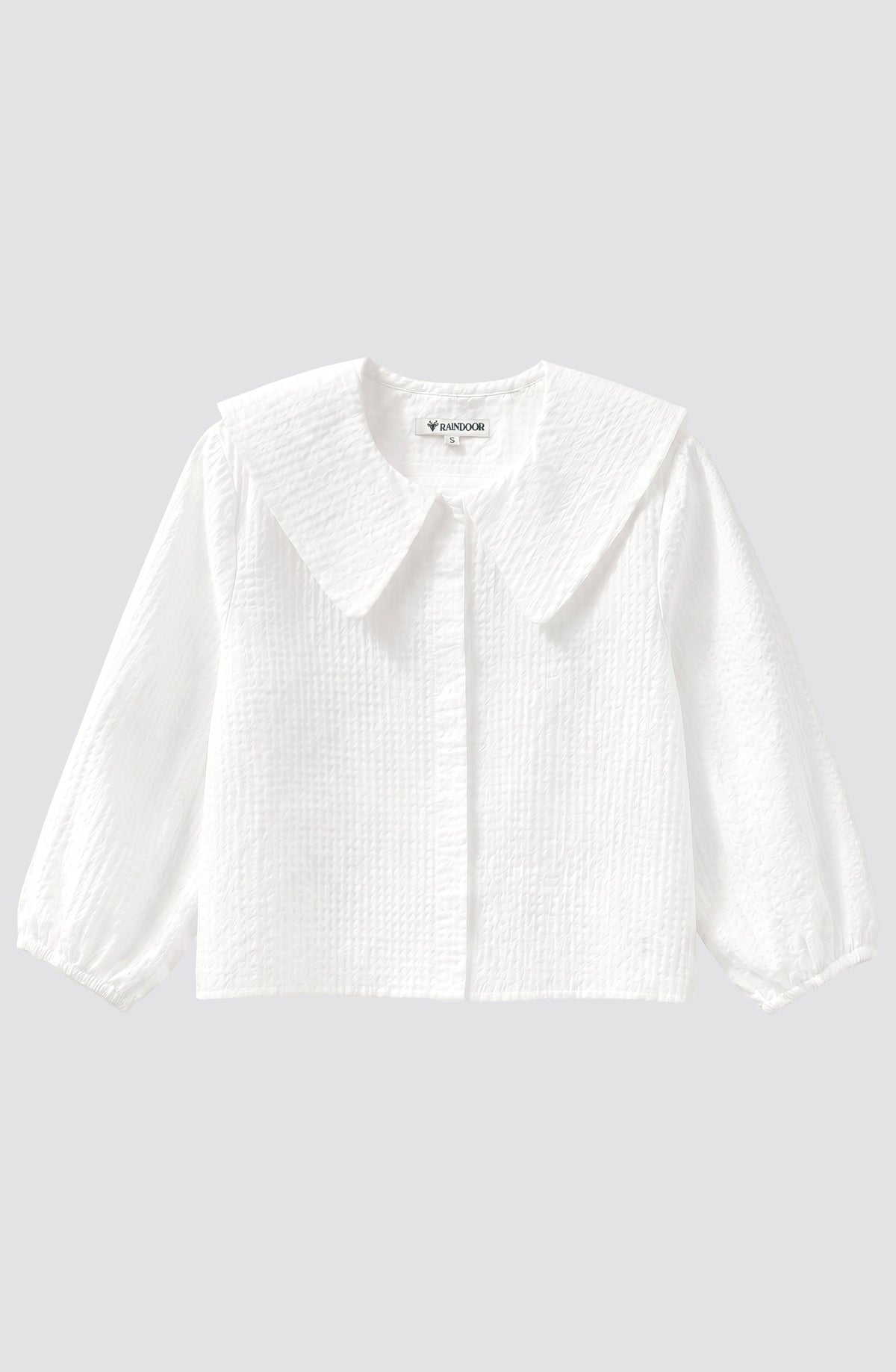 Blusa Cuello Bobo Vichy White