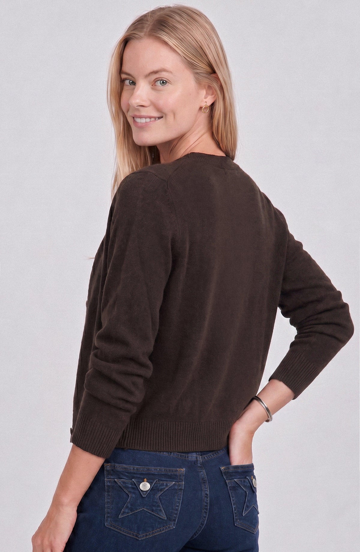 Cardigan Botones Brown