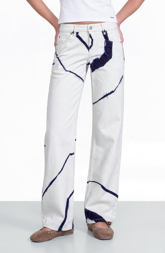 Pantalón Tie Dye White