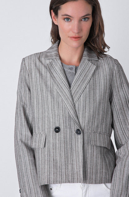 Blazer Corto Lurex Grey