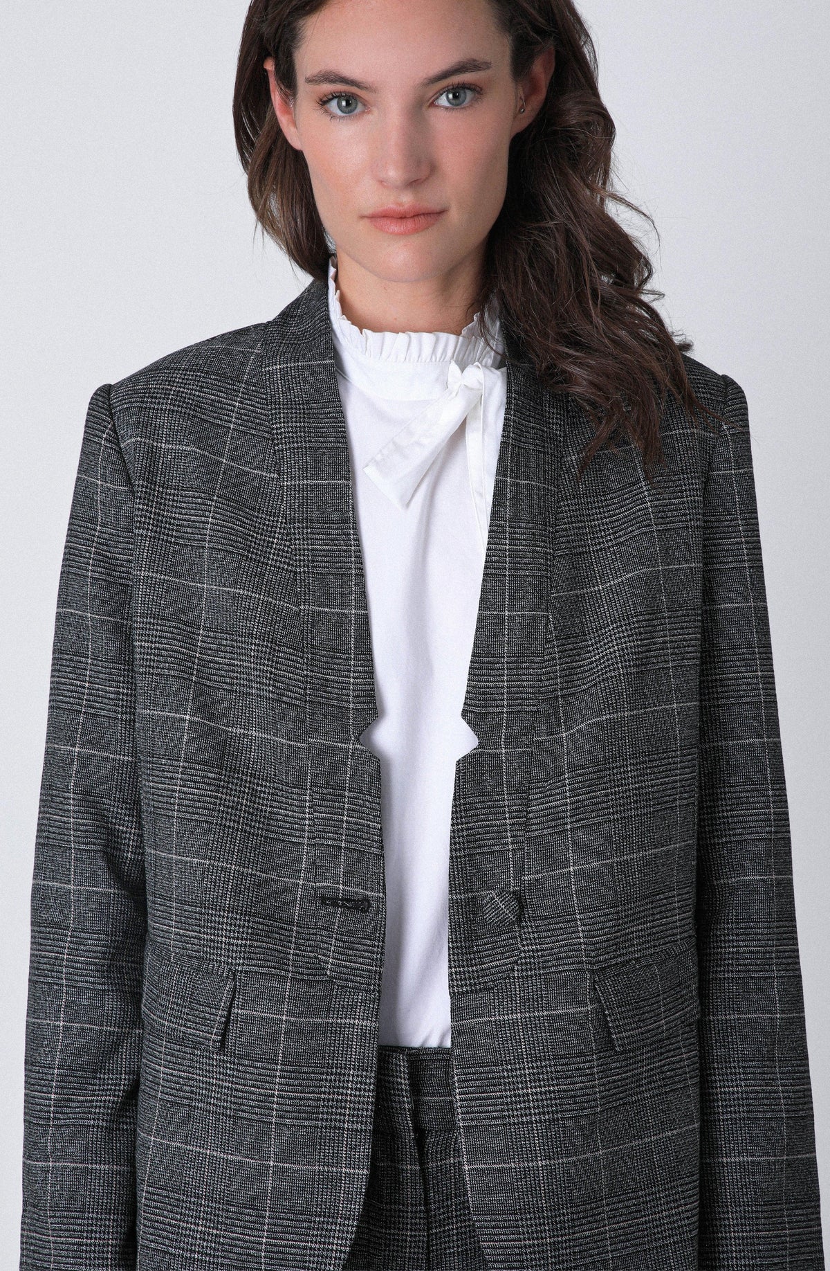 Blazer Tejido Lurex Grey