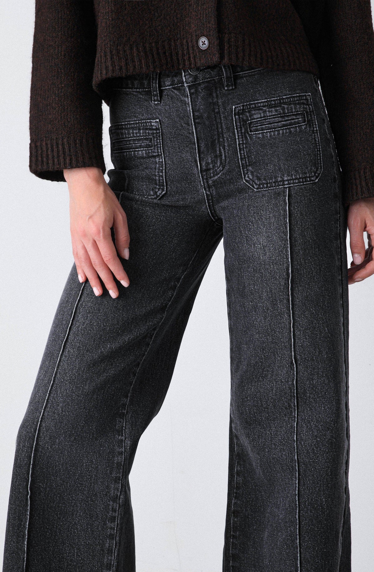 Pantalón Wide Leg Pocket Black