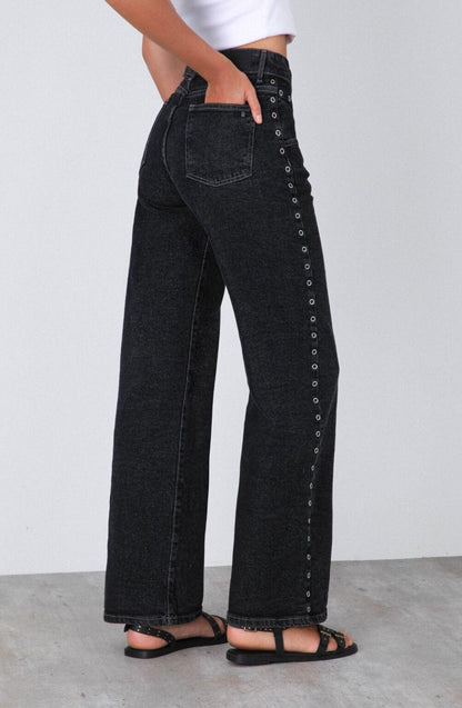 Pantalón Ojal Frontal Black