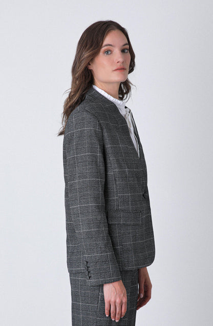Blazer Tejido Lurex Grey