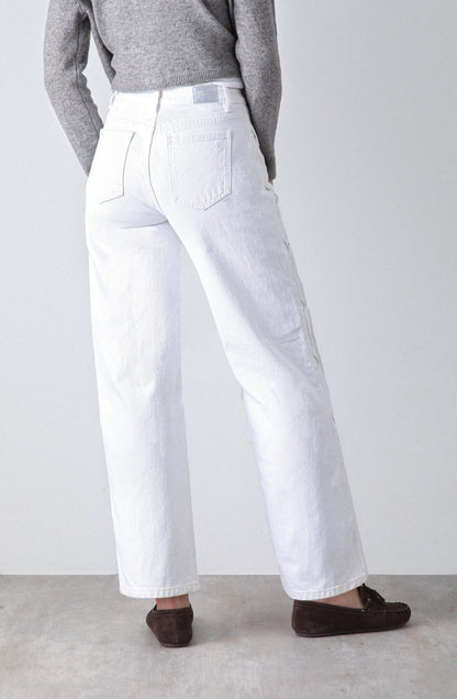 Pantalón Franja Lateral White