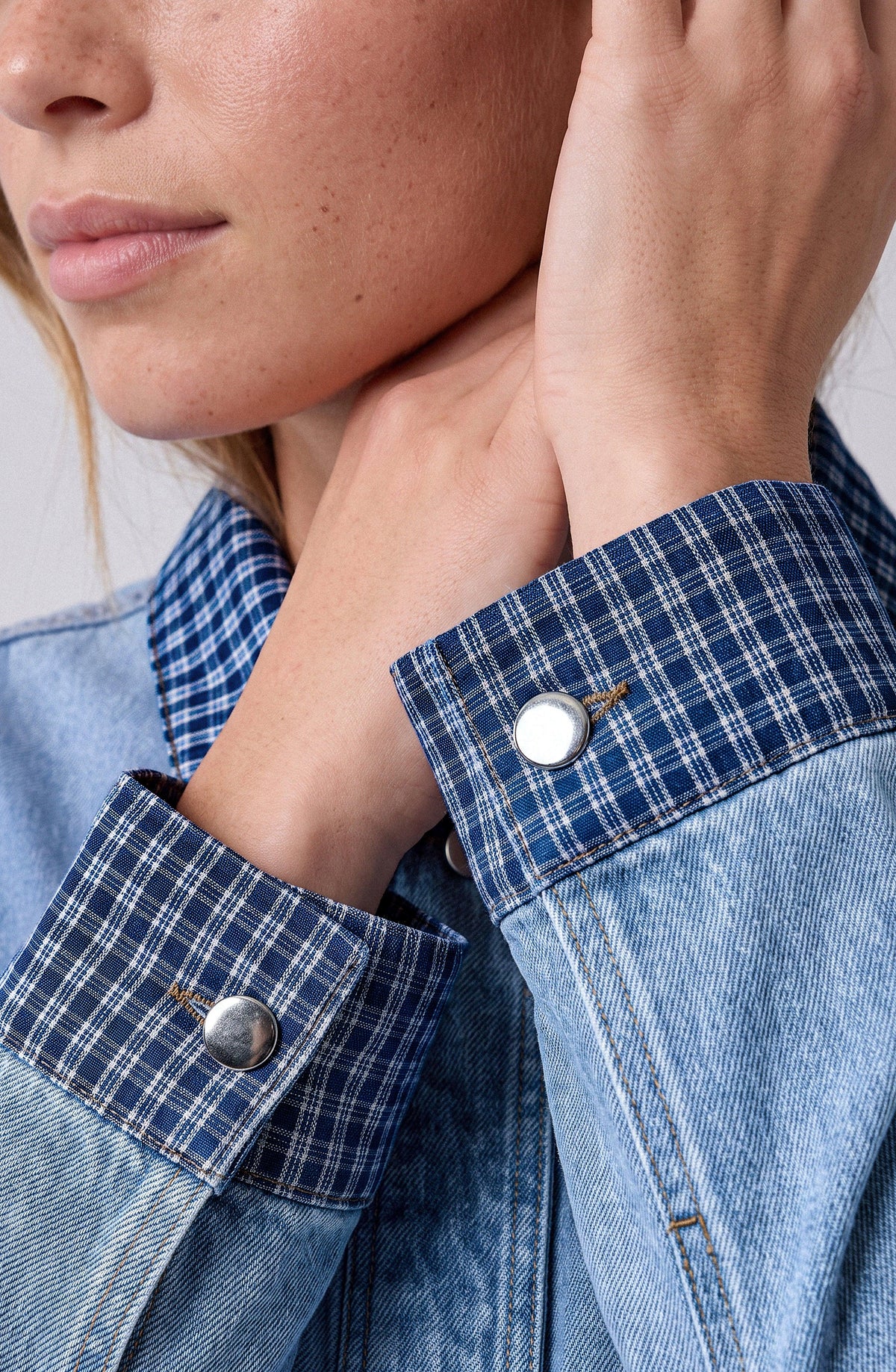 Campera Detalle Print Blue