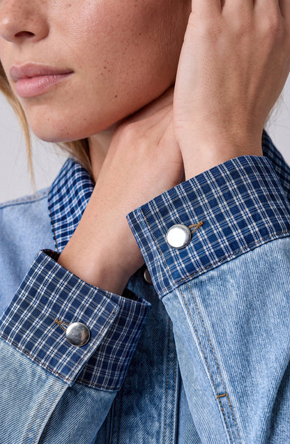 Campera Detalle Print Blue